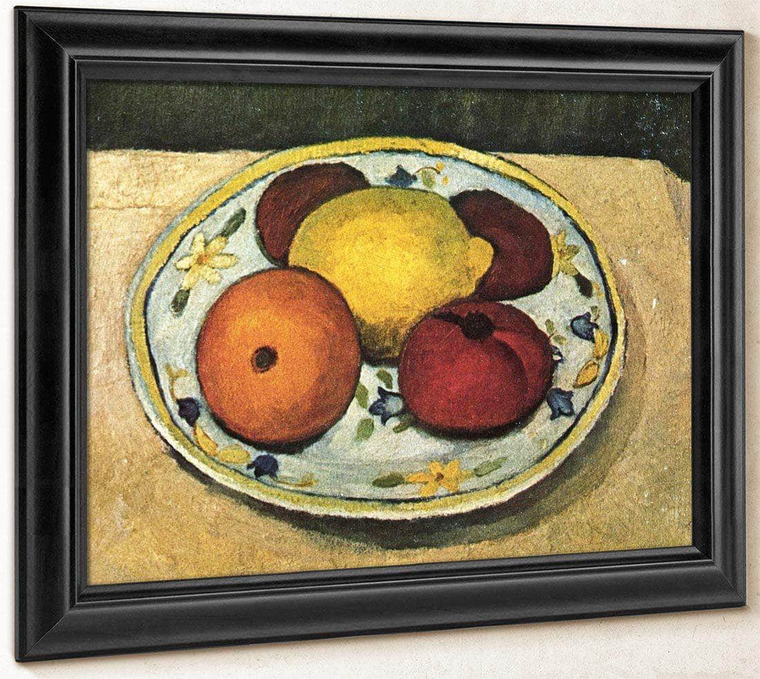Still Life With Leaf Plant, Lemon And Orange By Paula Modersohn Becker Fine Art Print