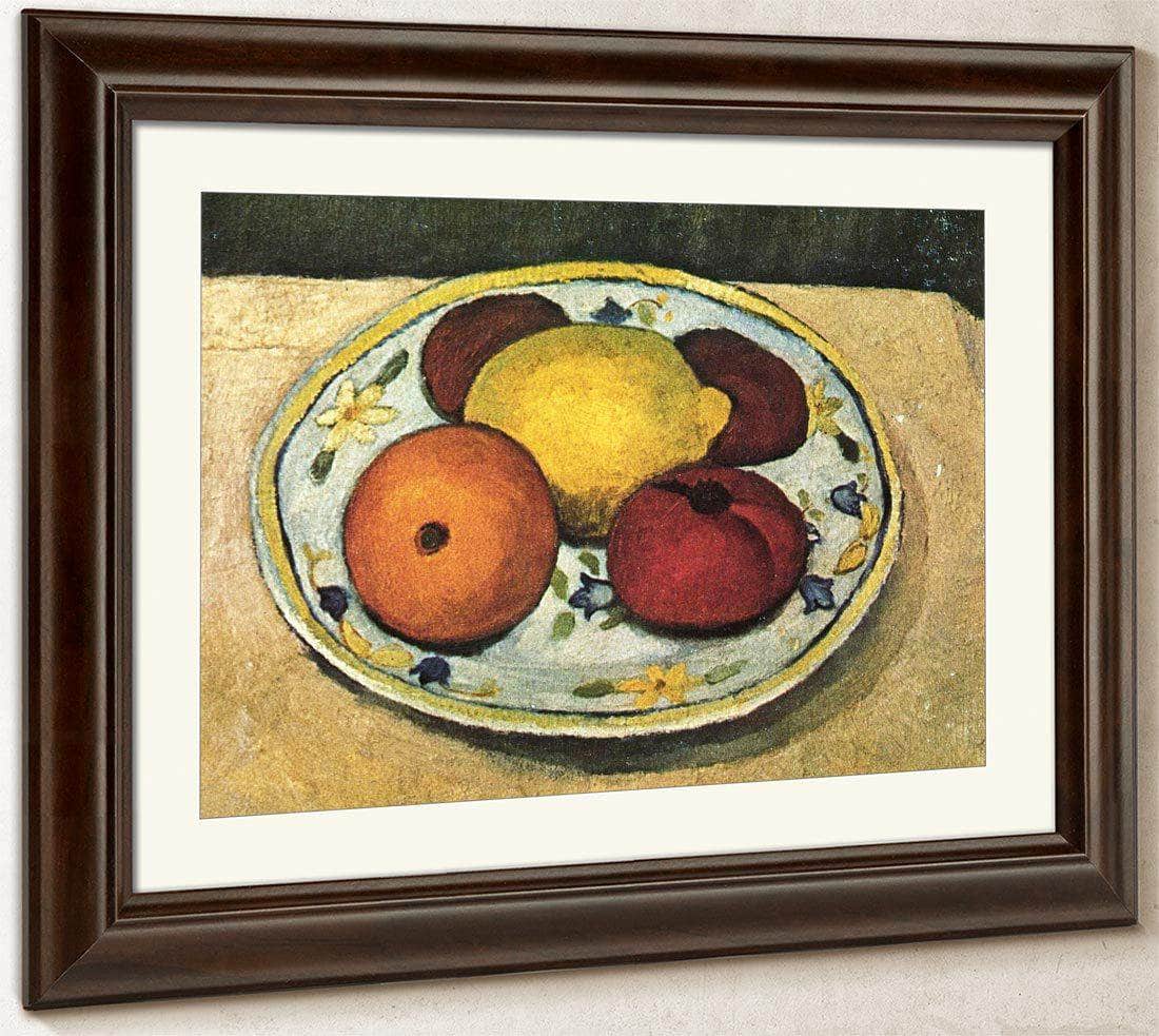 Still Life With Leaf Plant, Lemon And Orange By Paula Modersohn Becker Fine Art Print