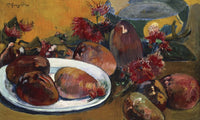 Still Life With Mangoes By Eugene Henri Paul Gauguin Fine Art Print