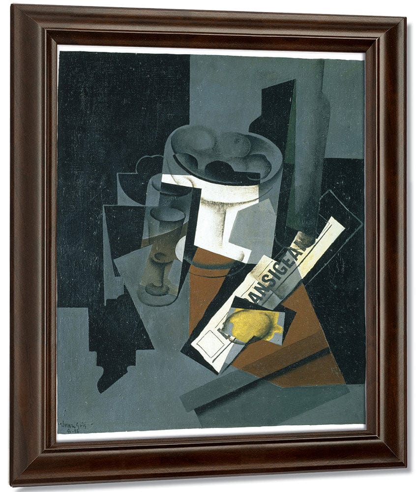 Still Life With Newspaper By Juan Gris Fine Art Print