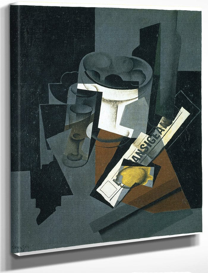Still Life With Newspaper By Juan Gris Fine Art Print