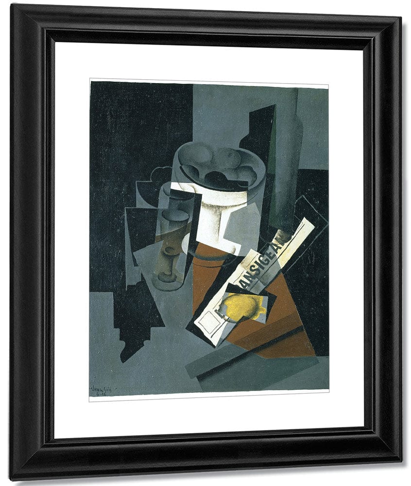 Still Life With Newspaper By Juan Gris Fine Art Print