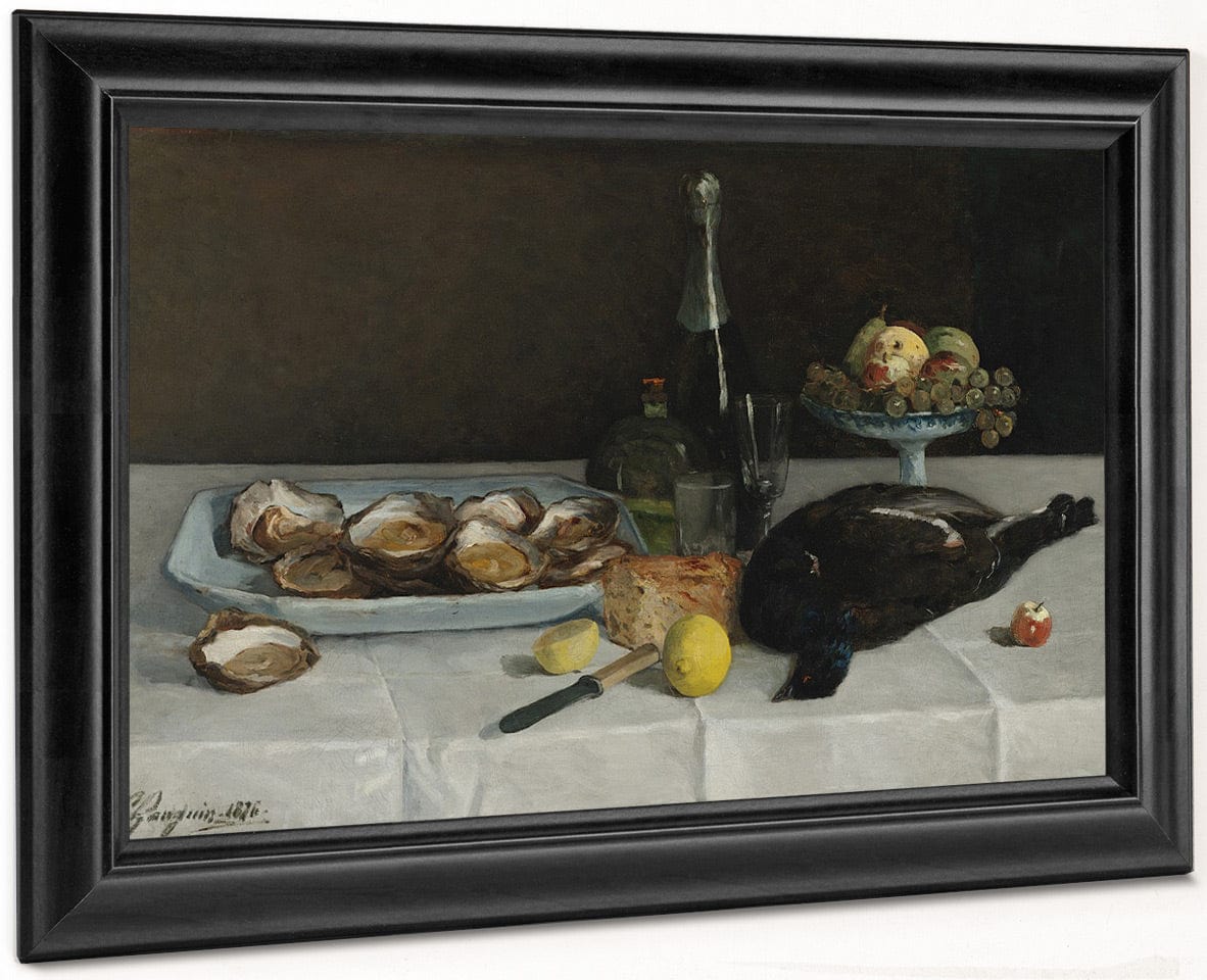 Still Life With Oysters By Eugene Henri Paul Gauguin Fine Art Print