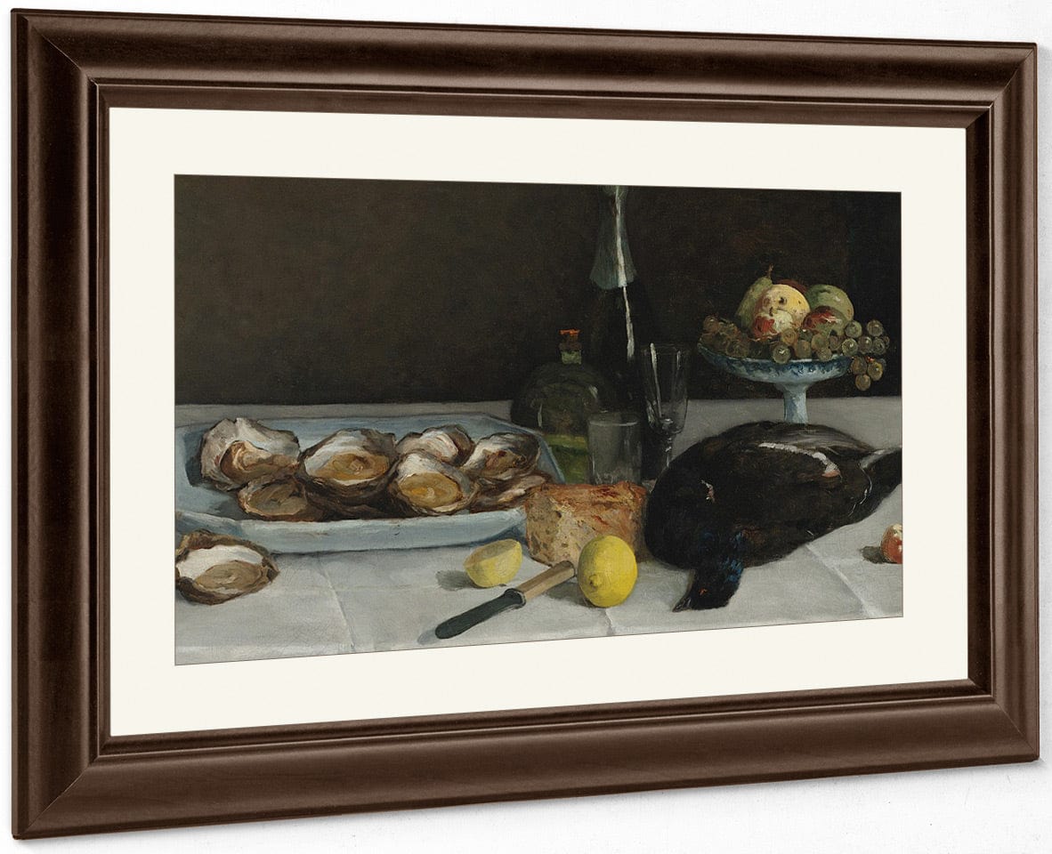 Still Life With Oysters By Eugene Henri Paul Gauguin Fine Art Print