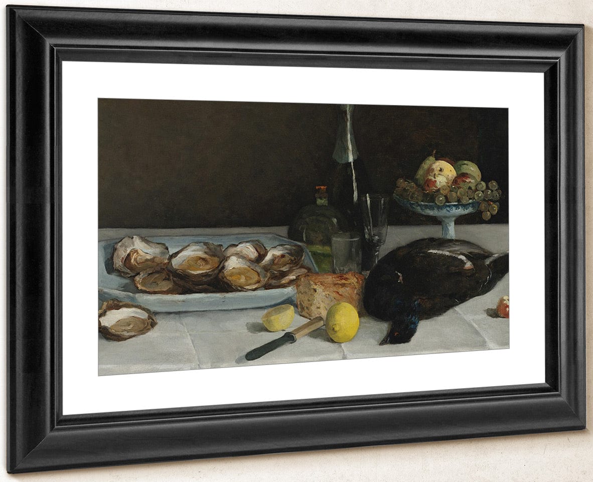 Still Life With Oysters By Eugene Henri Paul Gauguin Fine Art Print