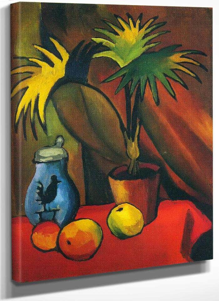 Still Life With Palm Leaves By August Macke Fine Art Print
