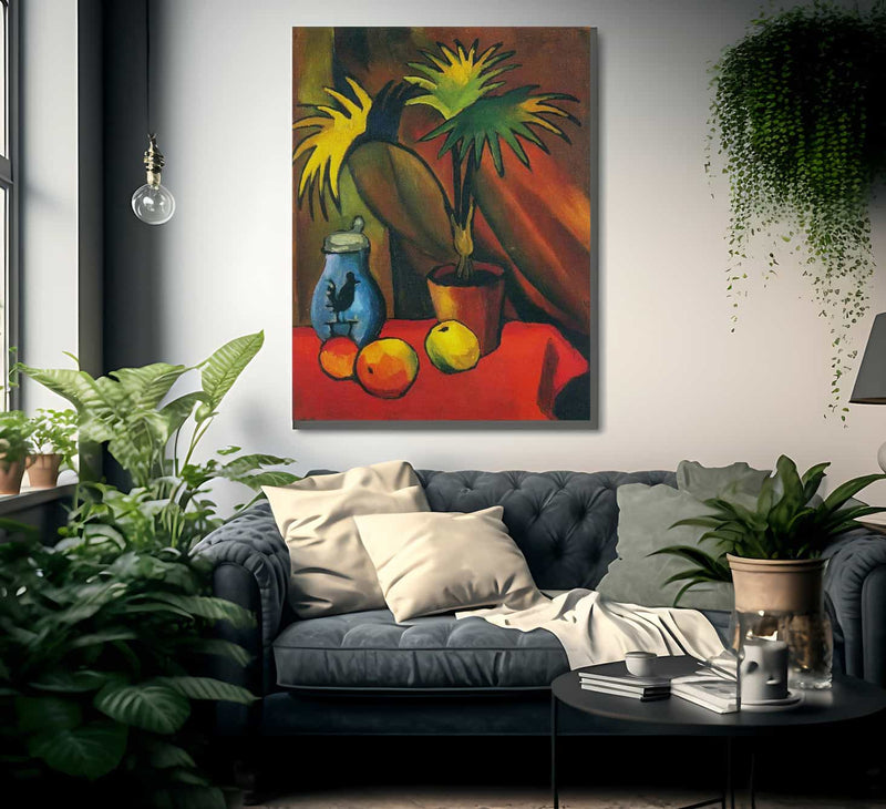 Still Life With Palm Leaves By August Macke Fine Art Print
