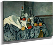 Still Life With Peppermint Bottle By Cezanne Paul Fine Art Print