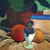 Still Life With Plant Leaf, Lemon And Orange By Paula Modersohn Becker Fine Art Print