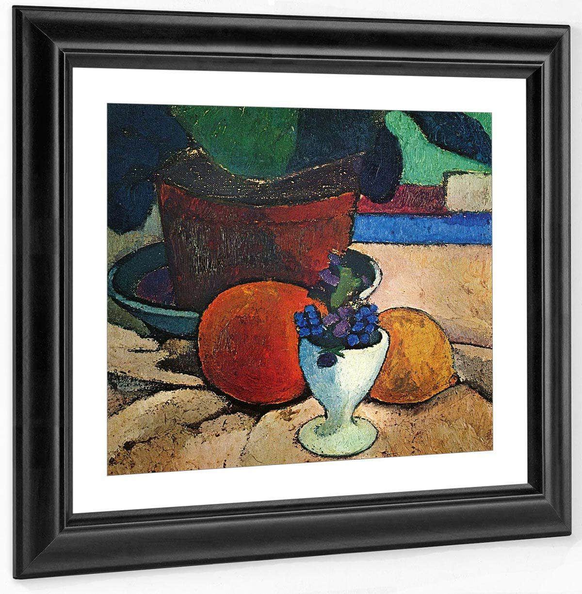 Still Life With Plant Leaf, Lemon And Orange By Paula Modersohn Becker Fine Art Print