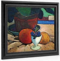 Still Life With Plant Leaf, Lemon And Orange By Paula Modersohn Becker Fine Art Print
