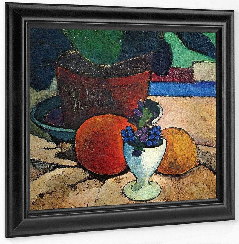Still Life With Plant Leaf, Lemon And Orange By Paula Modersohn Becker Fine Art Print