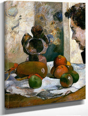 Still Life With Profile Of Laval By Paul Gauguin Fine Art Print
