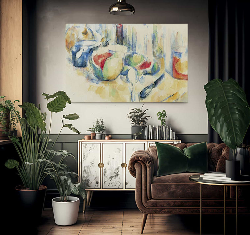 Still Life With Sliced Open Watermelon By Paul Cezanne Fine Art Print