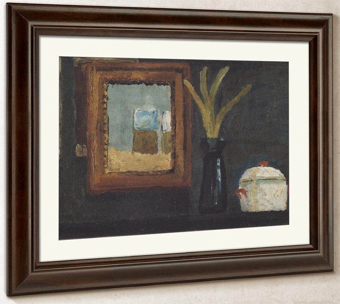 Still Life With Sugar Bowl And Hyacinth In Glass By Paula Modersohn Becker Fine Art Print