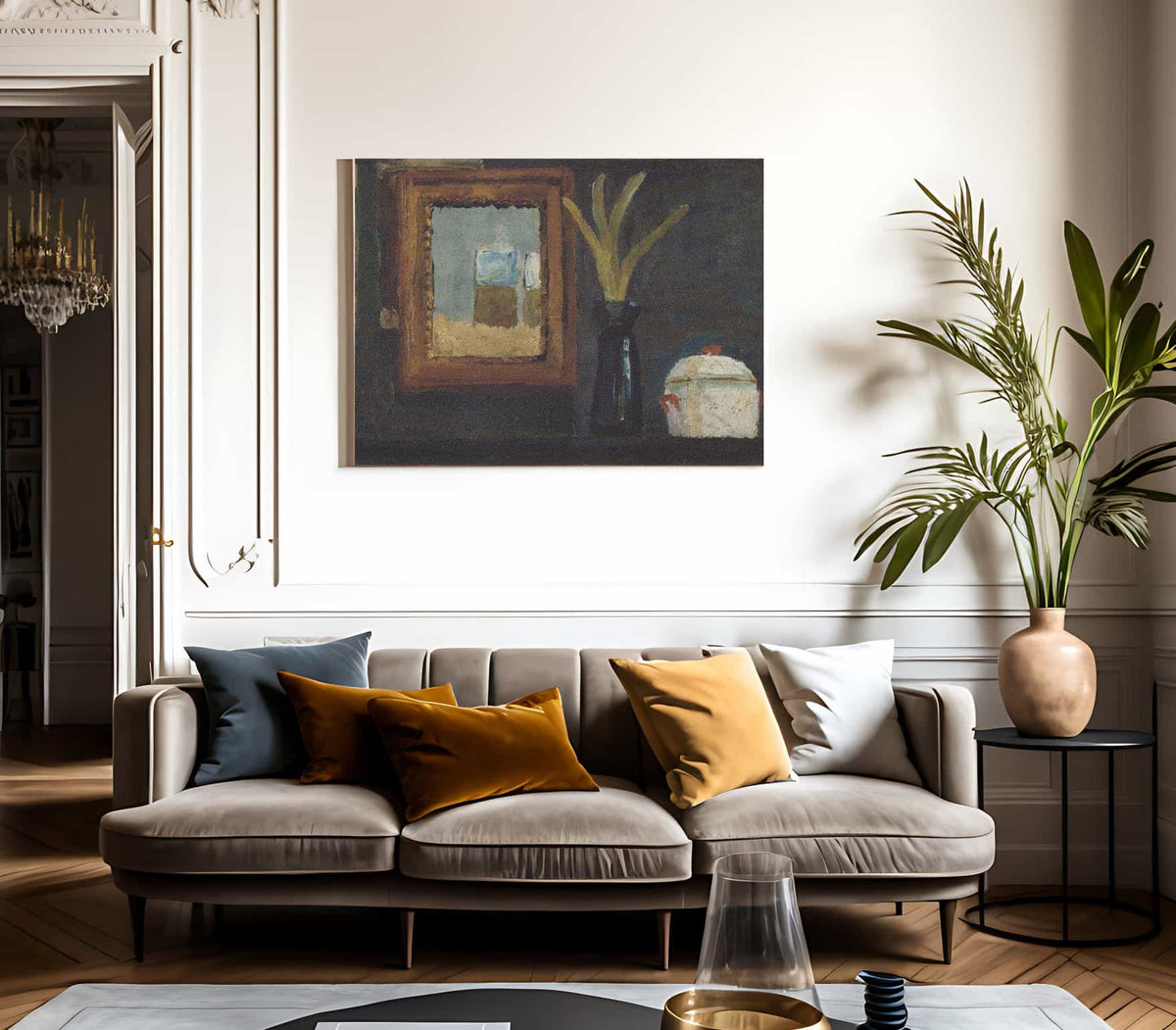 Still Life With Sugar Bowl And Hyacinth In Glass By Paula Modersohn Becker Fine Art Print