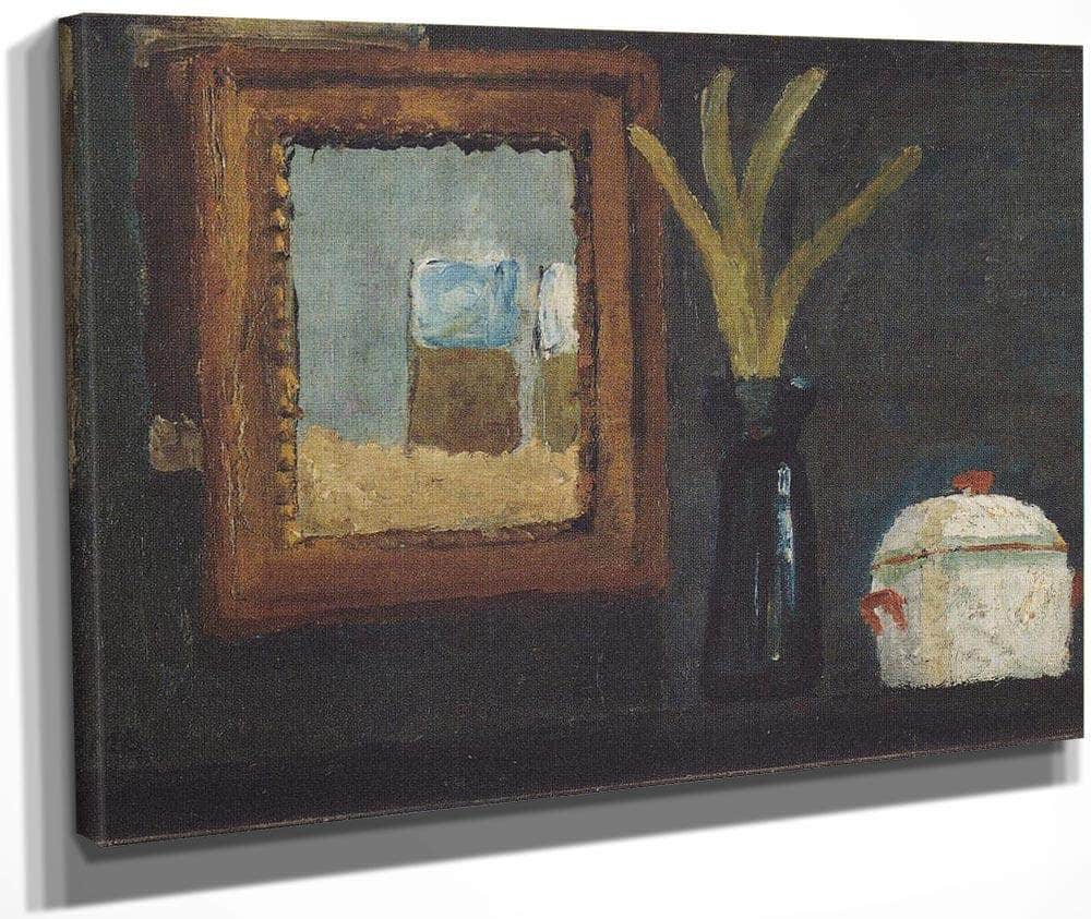 Still Life With Sugar Bowl And Hyacinth In Glass By Paula Modersohn Becker Fine Art Print