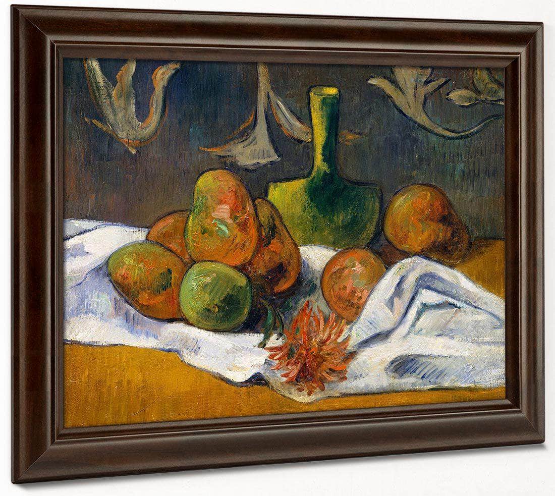 Still Life With Teapot And Fruit 1896 By Paul Gauguin Fine Art Print