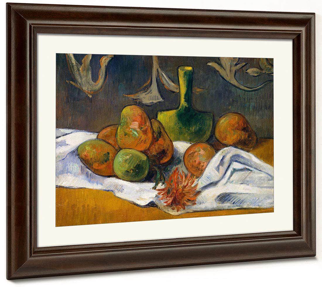 Still Life With Teapot And Fruit 1896 By Paul Gauguin Fine Art Print