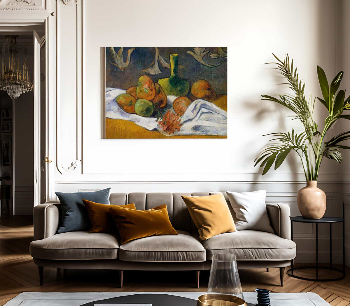 Still Life With Teapot And Fruit 1896 By Paul Gauguin Fine Art Print