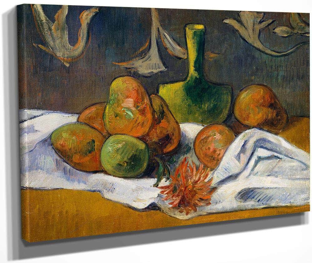 Still Life With Teapot And Fruit 1896 By Paul Gauguin Fine Art Print