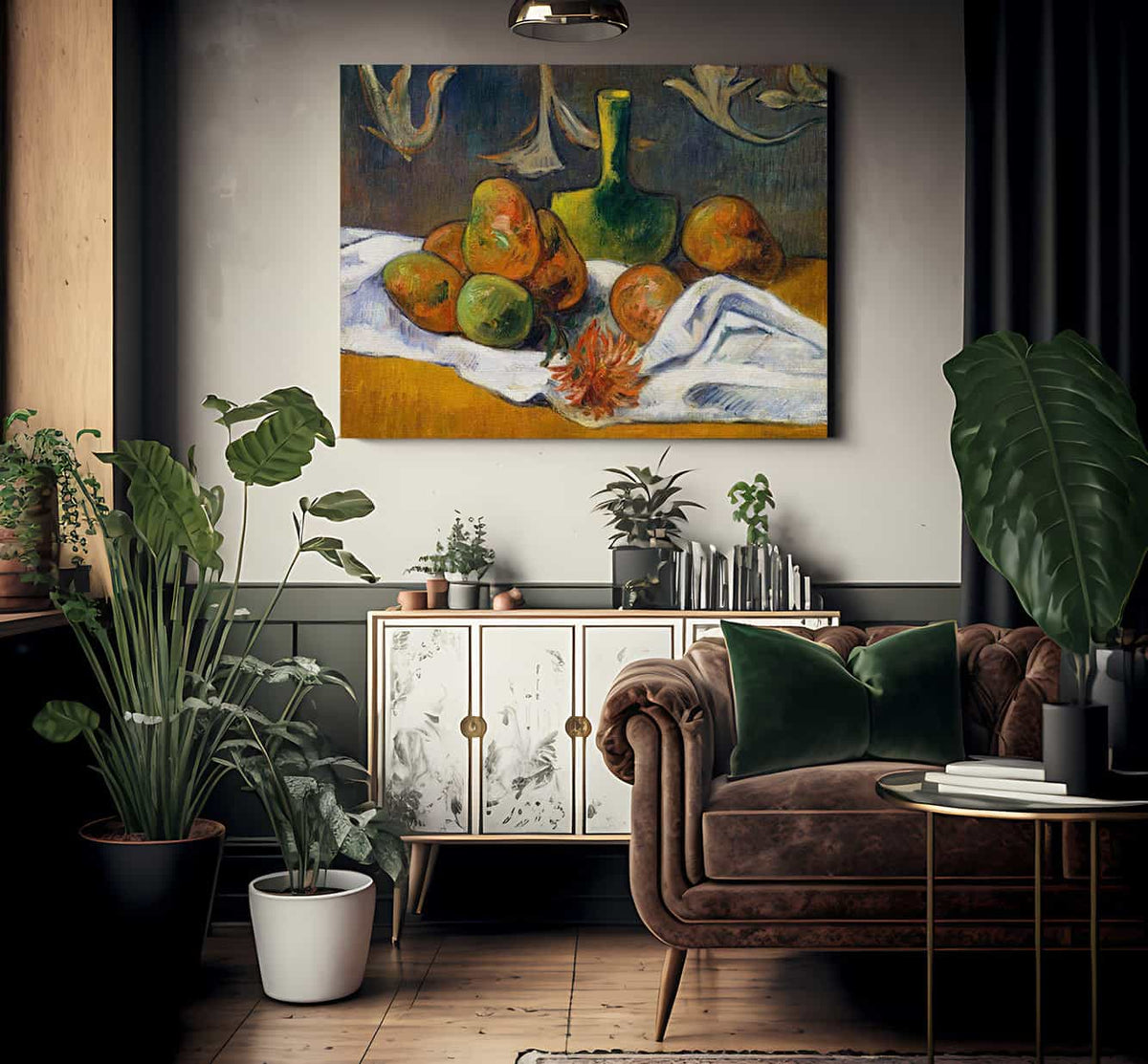 Still Life With Teapot And Fruit 1896 By Paul Gauguin Fine Art Print