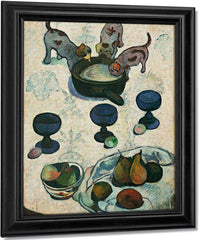 Still Life With Three Puppies By Paul Gauguin Fine Art Print