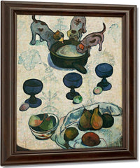 Still Life With Three Puppies By Paul Gauguin Fine Art Print