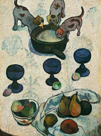 Still Life With Three Puppies By Paul Gauguin Fine Art Print