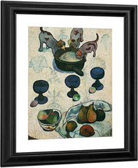 Still Life With Three Puppies By Paul Gauguin Fine Art Print