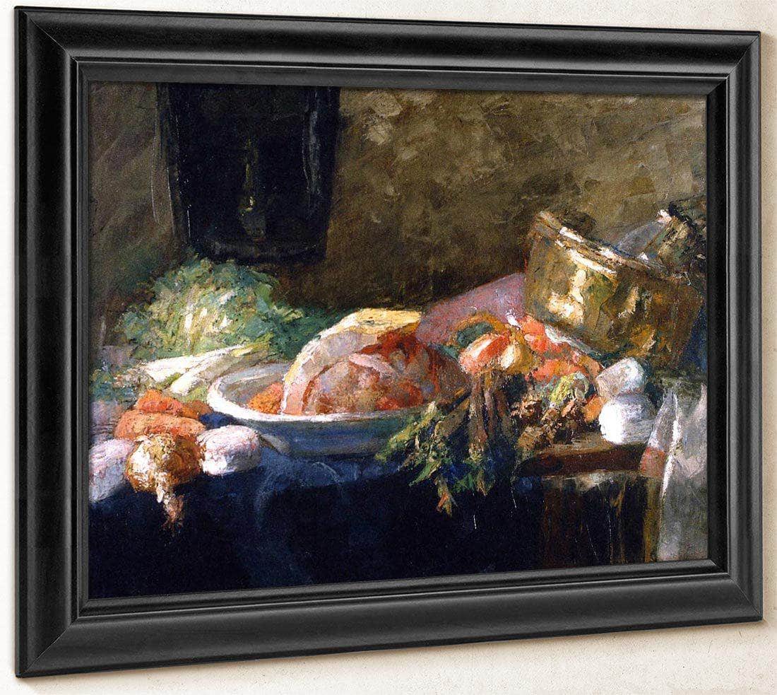Still Life With Vegetables By James Ensor Fine Art Print