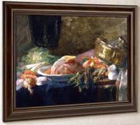 Still Life With Vegetables By James Ensor Fine Art Print