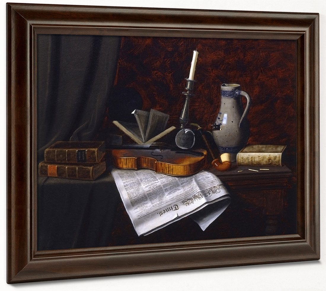 Still Life With Violin By William Michael Harnett Fine Art Print