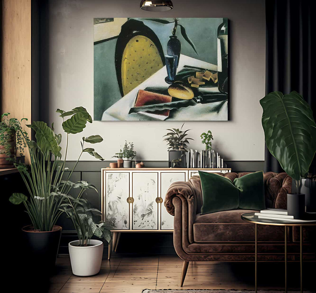 Still Life With Yellow Green Chair By Preston Dickinson Fine Art Print