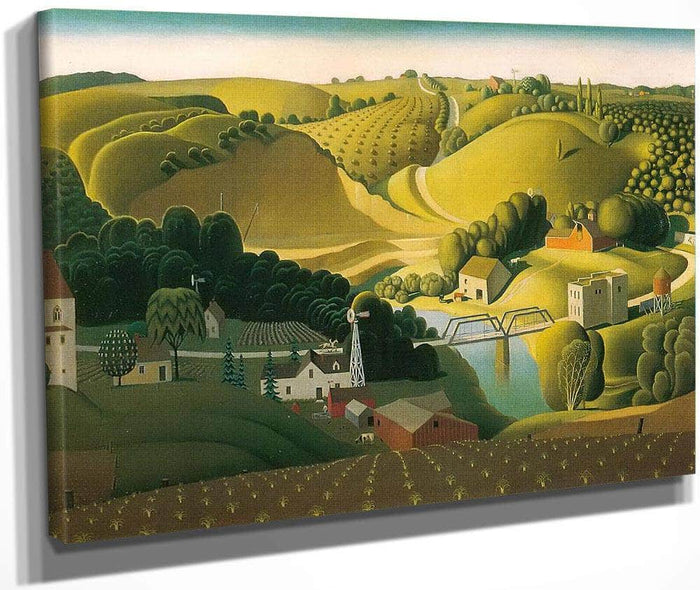 Stone City By Grant Wood Fine Art Print