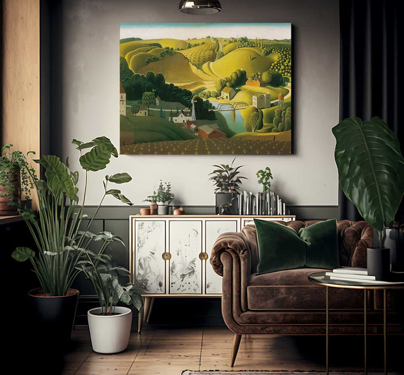 Stone City By Grant Wood Fine Art Print