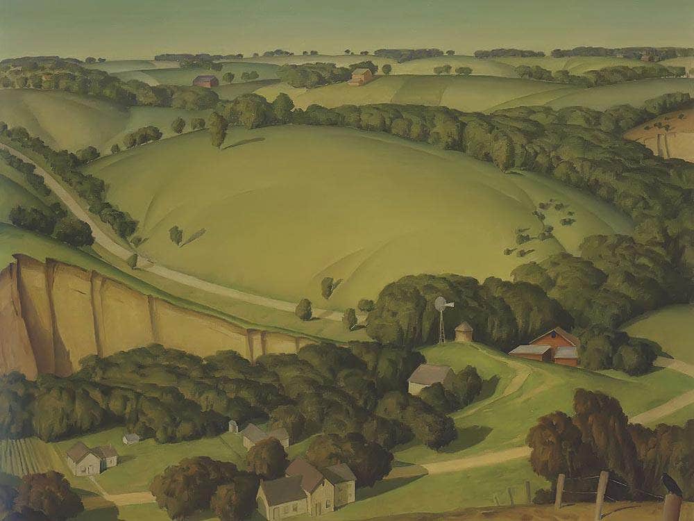 Stone City Landscape By Marvin Dorwart Cone Fine Art Print