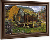 Storehouse In Jølster By Nicolai Astrup Fine Art Print