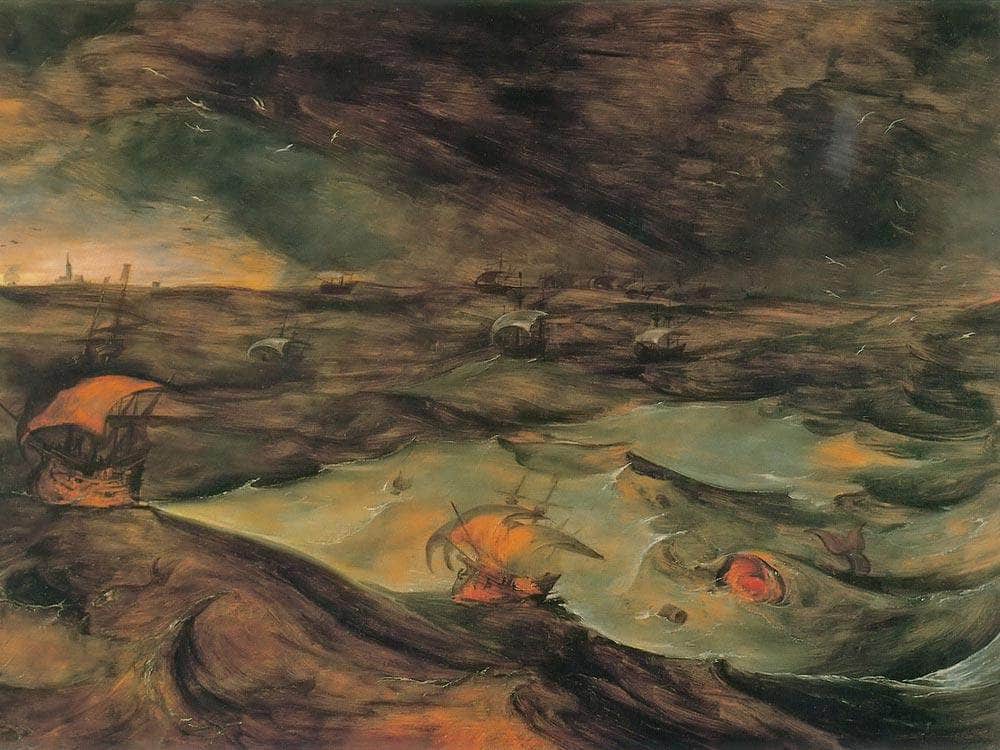 Storm At Sea 1568 By Pieter Bruegel Fine Art Print
