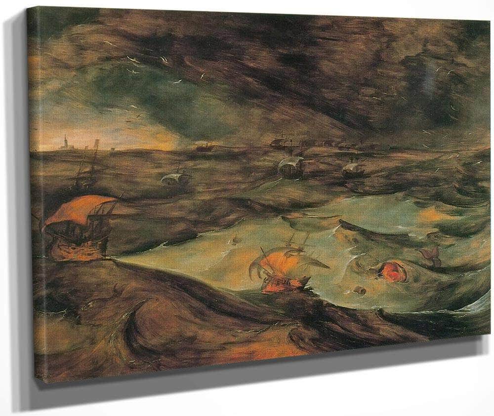 Storm At Sea 1568 By Pieter Bruegel Fine Art Print