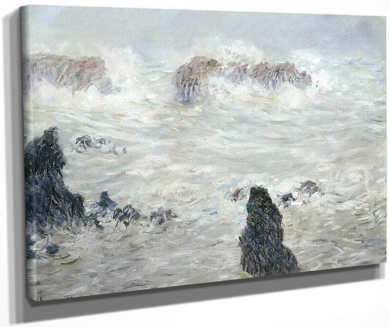 Storm Off The Belle Ile Coast By Claude Monet Fine Art Print