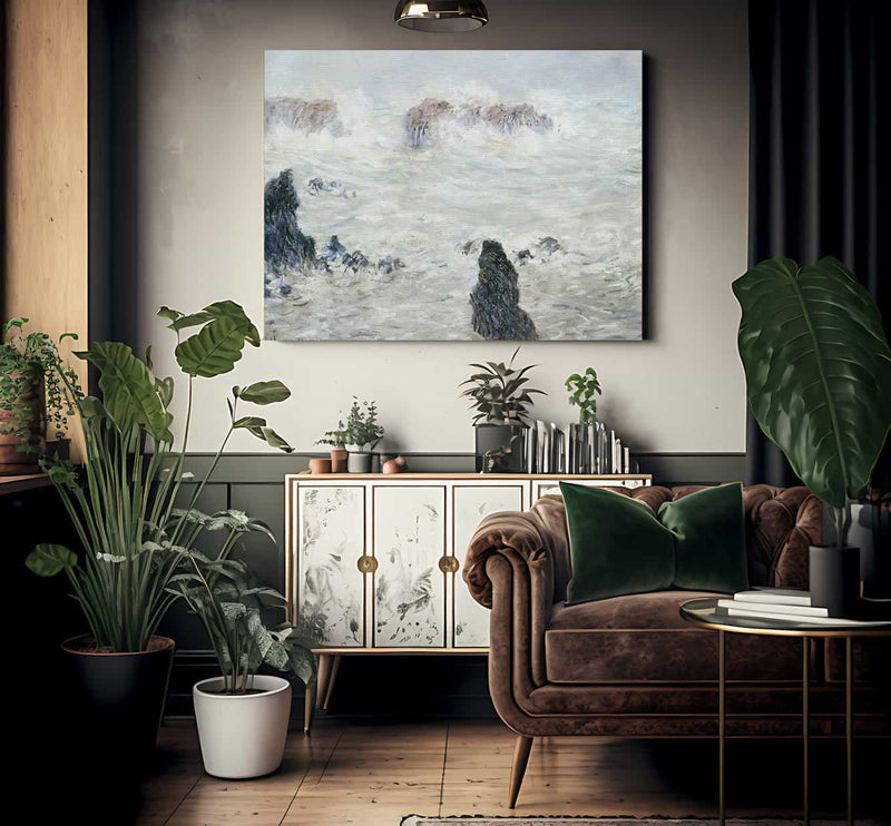 Storm Off The Belle Ile Coast By Claude Monet Fine Art Print