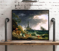 Storm On A Mediterranean Coast Painting Claude Joseph Vernet Canvas Art Fine Art Print