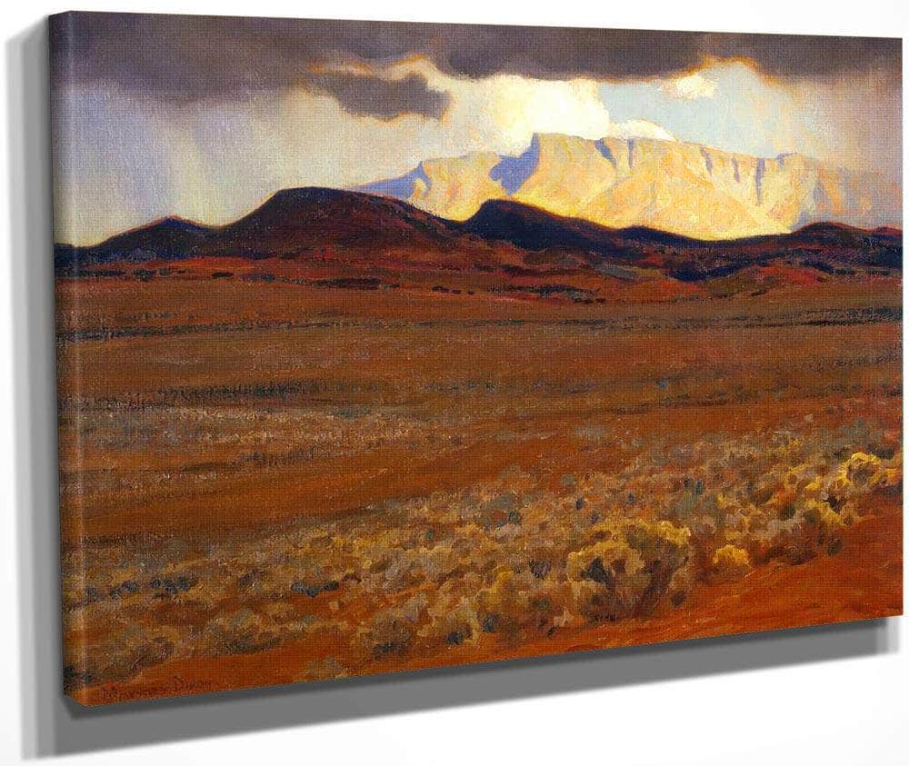 Storm On The Desert By Maynard Dixon Fine Art Print