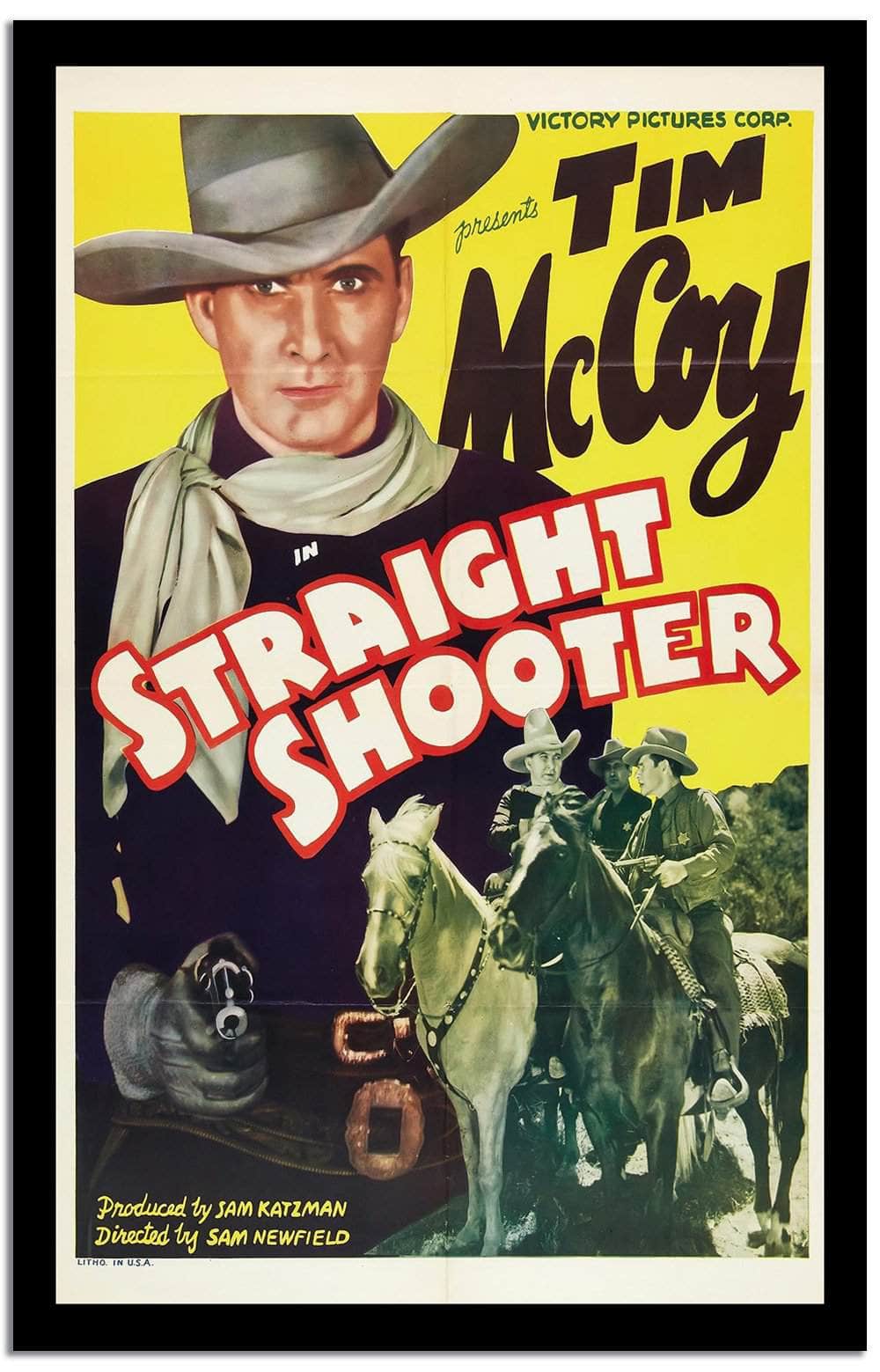 Straight Shooter  Vintage Poster Fine Art Print