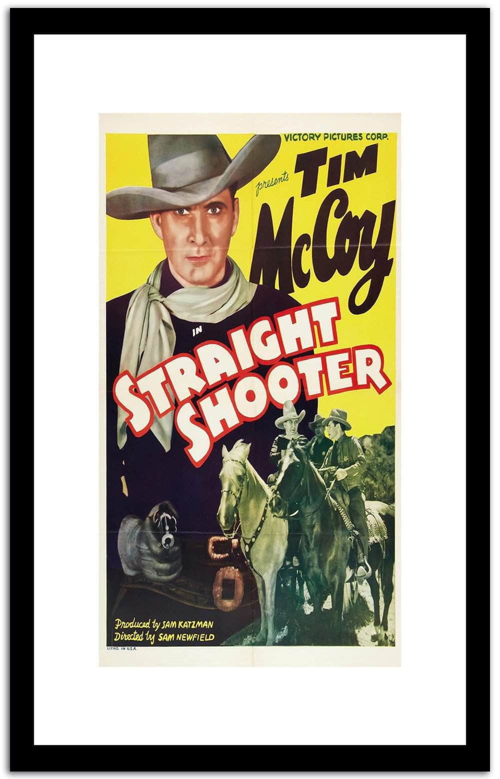 Straight Shooter  Vintage Poster Fine Art Print