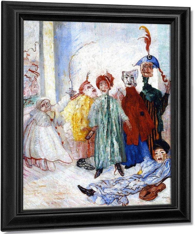 Strange Masks By James Ensor Fine Art Print