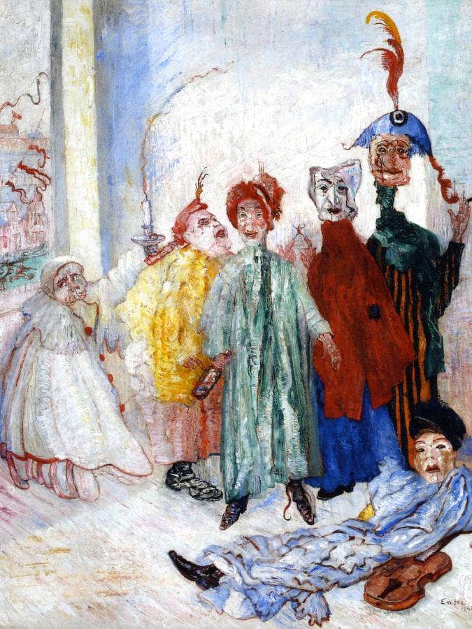 Strange Masks By James Ensor Fine Art Print