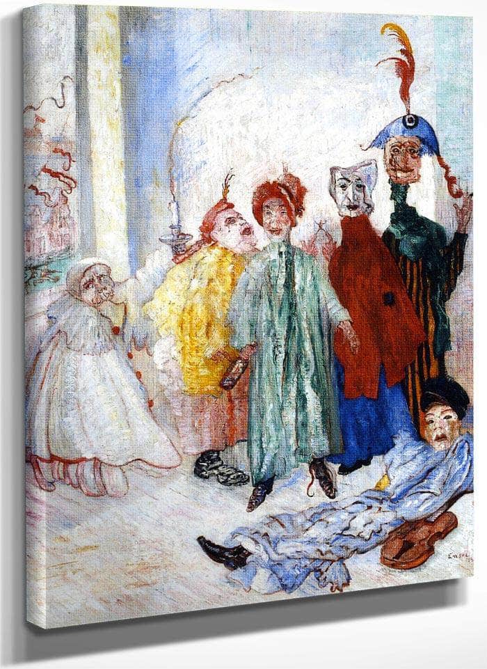 Strange Masks By James Ensor Fine Art Print