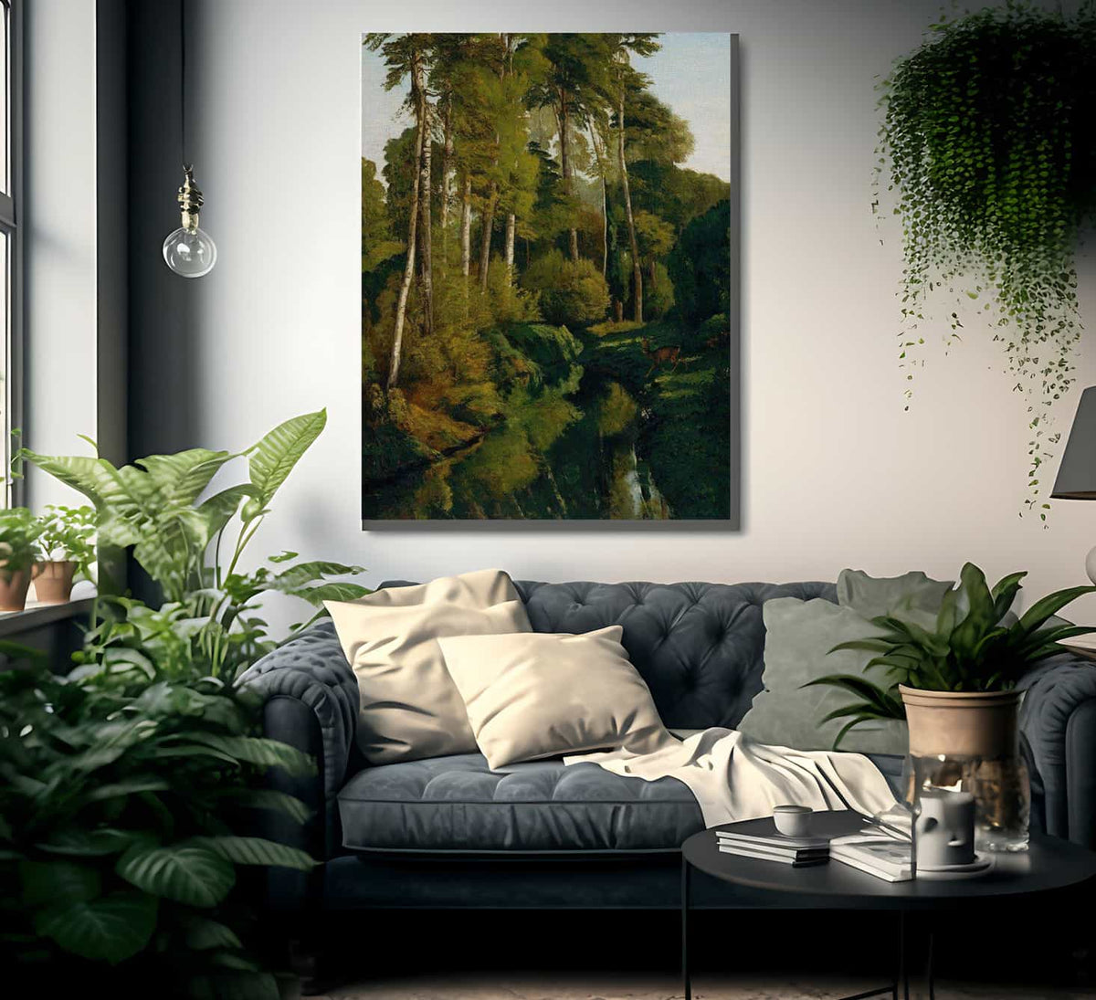 Stream In The Forest By Gusave Courbet Fine Art Print